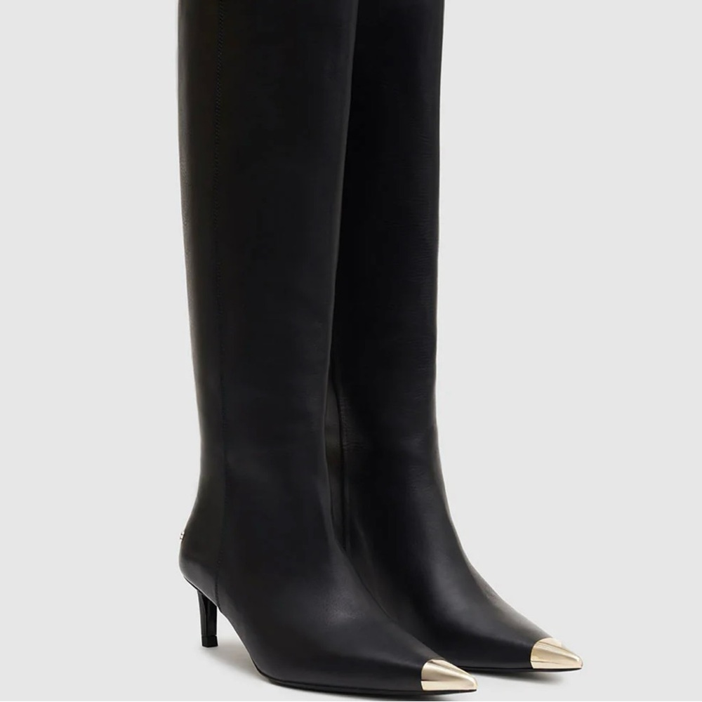 Anine Bing Tall Nina Boots with Metal Toe Cap 38